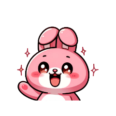 Cute pink rabbit Pinky