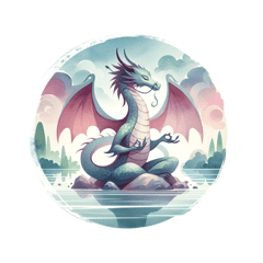 Dragons in a Watercolor World