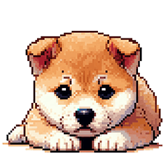 Pixel art Puppy Shiba Dog
