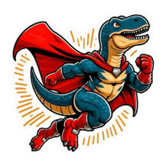 スーパーヒーロー×恐竜 Sticker