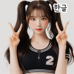 KR pigtail cheerleader girl