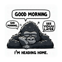 Sleepy Gorilla Stickers