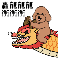 Red Poodle Coobi: Dragon New Year