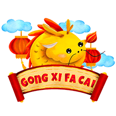 Chinese New Year Greeting Pop Up Sticker
