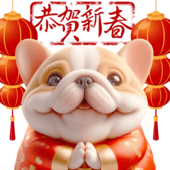 French Bulldog Happy New Year to you