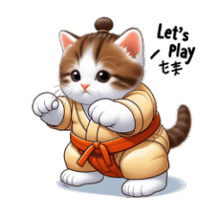 Martial Arts Kittens Sticker