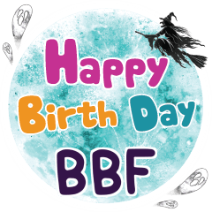 BBF Happy Birth Day One word e