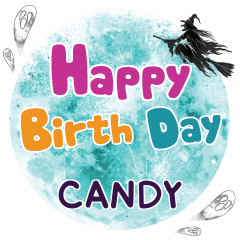 CANDY Happy Birth Day One word e