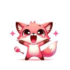 Cute Pink Fox !