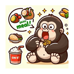 Stiker Gorila-kun