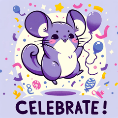 Cute Chinchilla (Violet) 1