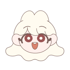 Emoji style rabbit-like girl