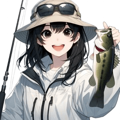 黑鱸釣魚女孩