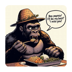 Gorillas Meal Time