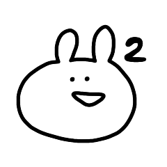 simple rabbit sticker2