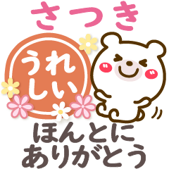 Simple bear stickers Ver23 Satsuki