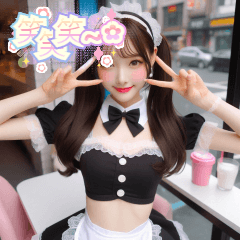 20 year old maid cafe girl  JP