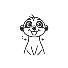 アニマル線画スタンプ2