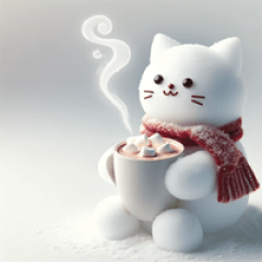 Snowman's Cute Cat Moments