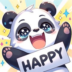 Daily Life of Anime-Style Panda