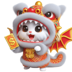 Energetic Cat In The Year Of Dragon 1