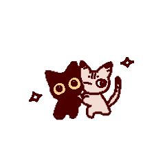 Black cat and Brown tabby 3 <Revised>
