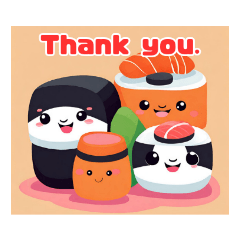 cute sushi stamps