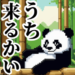 Panda's Everyday Life in Pixel Art Style