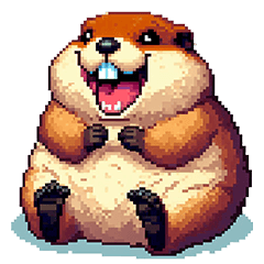 Pixel Art Marmot mouse