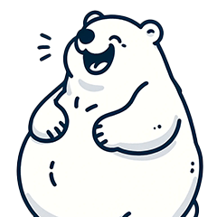 Polar bear's greeting Sticker