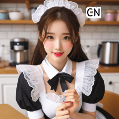 CN cute maid girl 2