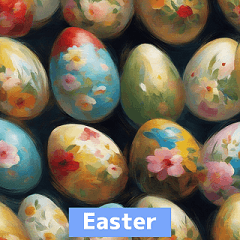 Easter Line Stamps