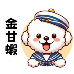 Happy Bichon Frise_Sailor suit 1