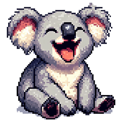 Pixel art Koala Animal Sticker
