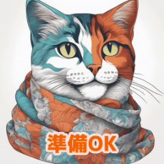 Stiker Komunikasi Harian Kucing Lucu