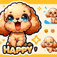 Pochi's Everyday - Toy Poodle Stamps