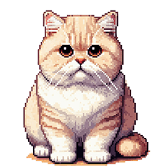 Pixel art Munchkin Cream Cat