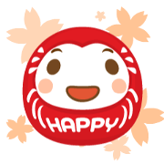 Jump! Cute Daruma / Animated Stickers