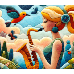 Colorful Saxophone Serenade