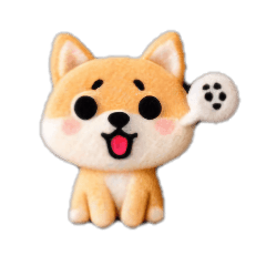 Wool Felt Shiba Inu