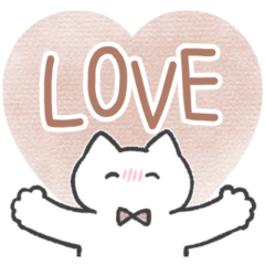 brown color sticker(cat)(love)