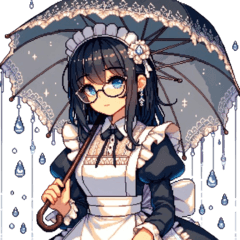 Glasses maid's daily life