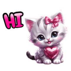 Cat love valentine pink eng