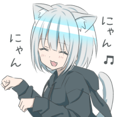hoodiegirl(Silver hair) cat