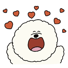 Fluffy Dogs Bichon Valentine