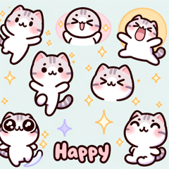 "Purr-fectly Adorable! Cat Stickers"