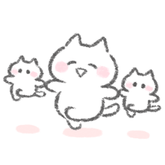 The white kitten stickers 6