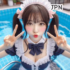 JPN Maid Swimsuit Girl