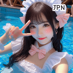 JPN 21 year old maid swimsuit girl