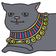 สติ๊กเกอร์ไลน์ Egyptian Animal Gods - Tired Eyed Cat